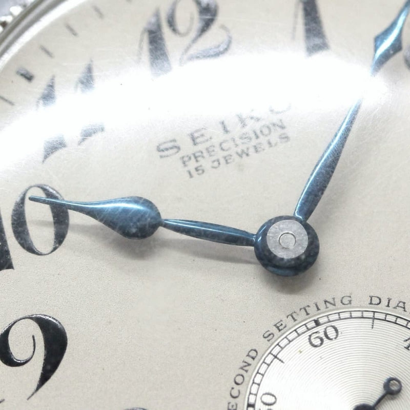 昭和36年の19セイコー鉄道時計/15石/秒針止め機能/絶版時計/19seiko-1042