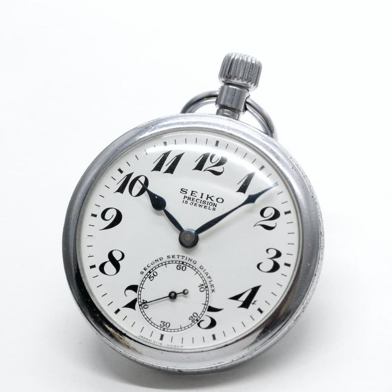 【Sold out】昭和44年の19セイコー鉄道時計/15石/秒針止め機能/絶版時計/オーバーホール済/国鉄四国