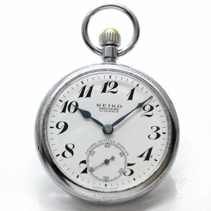 昭和39年の19セイコー鉄道時計/15石/秒針止め機能/絶版時計/19seiko-1049