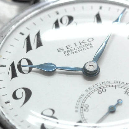 昭和39年の19セイコー鉄道時計/15石/秒針止め機能/絶版時計/19seiko-1049