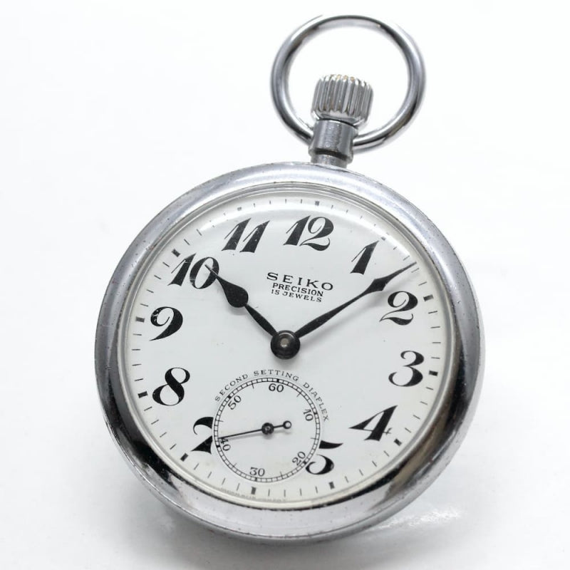 昭和46年の19セイコー鉄道時計/15石/秒針止め機能/絶版時計/19seiko-1050