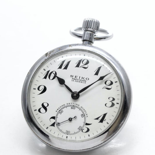 昭和45年の19セイコー鉄道時計/15石/秒針止め機能/絶版時計/19seiko-1051