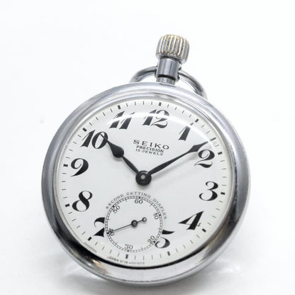 昭和43年の19セイコー鉄道時計/15石/秒針止め機能/絶版時計/19seiko-1054