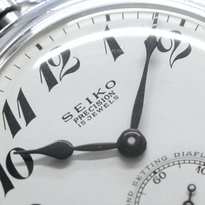 昭和43年の19セイコー鉄道時計/15石/秒針止め機能/絶版時計/19seiko-1054