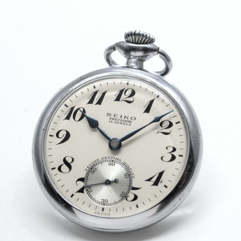 昭和37年の19セイコー鉄道時計/15石/秒針止め機能/絶版時計/19seiko-1060