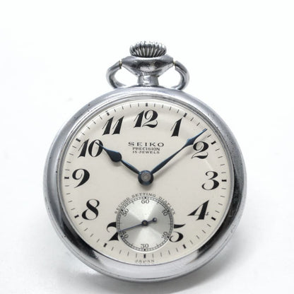 昭和37年の19セイコー鉄道時計/15石/秒針止め機能/絶版時計/19seiko-1060