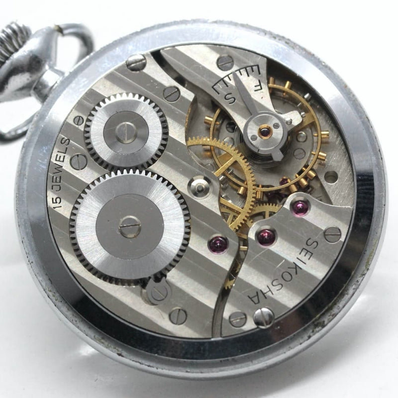 昭和37年の19セイコー鉄道時計/15石/秒針止め機能/絶版時計/19seiko-1060