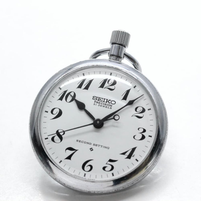 昭和47年の19セイコー鉄道時計21石/秒針止め機能/絶版時計/19seiko-1062