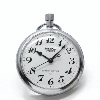昭和47年の19セイコー鉄道時計21石/秒針止め機能/絶版時計/19seiko-1062