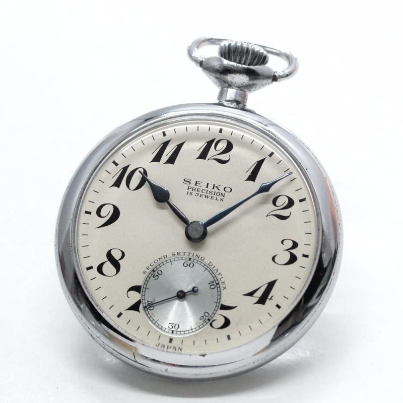 昭和37年の19セイコー鉄道時計/15石/秒針止め機能/絶版時計/19seiko-1070