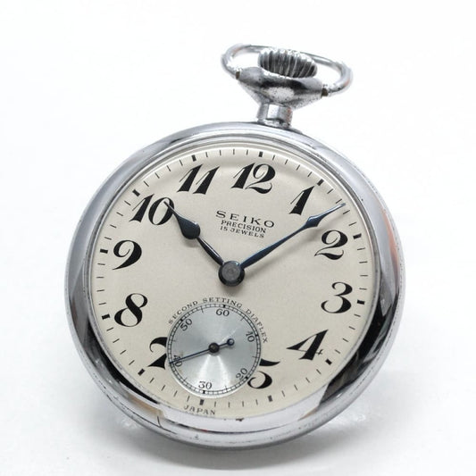 昭和37年の19セイコー鉄道時計/15石/秒針止め機能/絶版時計/19seiko-1070