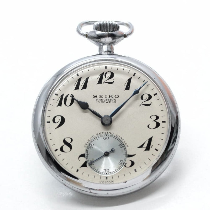昭和37年の19セイコー鉄道時計/15石/秒針止め機能/絶版時計/19seiko-1070