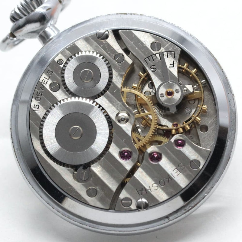 昭和37年の19セイコー鉄道時計/15石/秒針止め機能/絶版時計/19seiko-1070