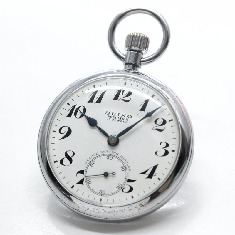 昭和41年の19セイコー鉄道時計/15石/秒針止め機能/絶版時計/19seiko-1074