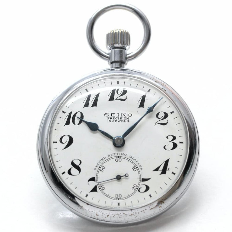 昭和41年の19セイコー鉄道時計/15石/秒針止め機能/絶版時計/19seiko-1074