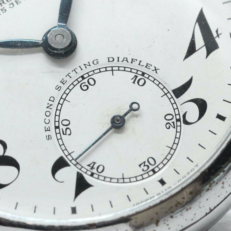 昭和41年の19セイコー鉄道時計/15石/秒針止め機能/絶版時計/19seiko-1074