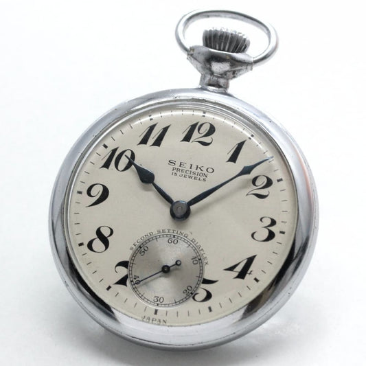 昭和37年の19セイコー鉄道時計/15石/秒針止め機能/絶版時計/19seiko-1077