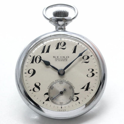 昭和37年の19セイコー鉄道時計/15石/秒針止め機能/絶版時計/19seiko-1077