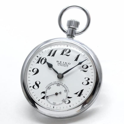 昭和44年の19セイコー鉄道時計/15石/秒針止め機能/絶版時計/19seiko-1078