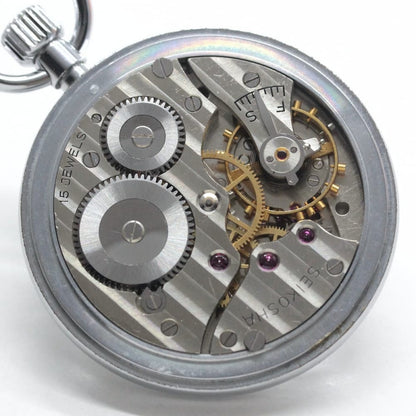 昭和44年の19セイコー鉄道時計/15石/秒針止め機能/絶版時計/19seiko-1078