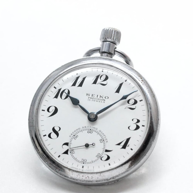 昭和41年の19セイコー鉄道時計/15石/秒針止め機能/絶版時計/19seiko-1080