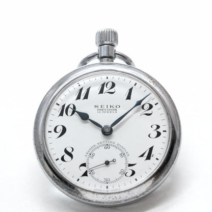 昭和41年の19セイコー鉄道時計/15石/秒針止め機能/絶版時計/19seiko-1080