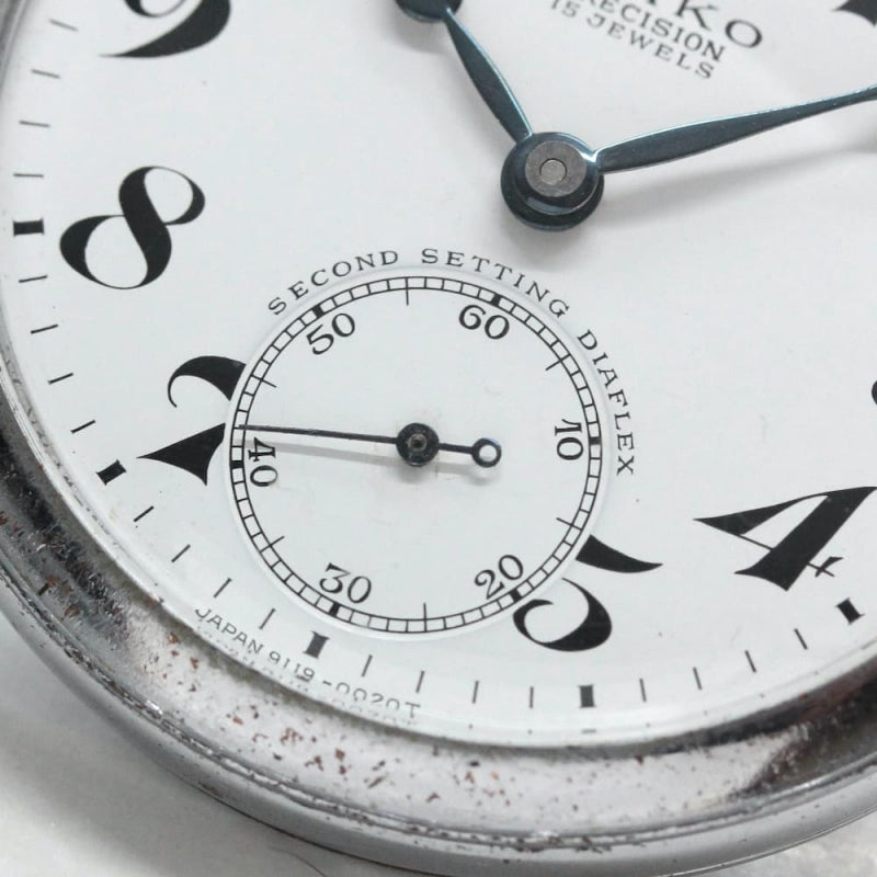 昭和41年の19セイコー鉄道時計/15石/秒針止め機能/絶版時計/19seiko-1080