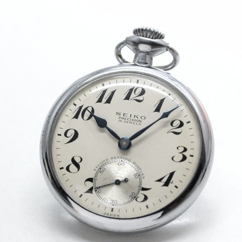 昭和37年の19セイコー鉄道時計/15石/秒針止め機能/絶版時計/19seiko-1081