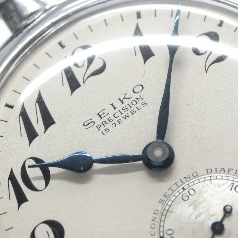 昭和37年の19セイコー鉄道時計/15石/秒針止め機能/絶版時計/19seiko-1081