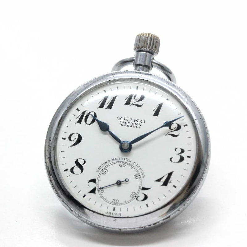 昭和41年の19セイコー鉄道時計/15石/秒針止め機能/絶版時計/19seiko-1083