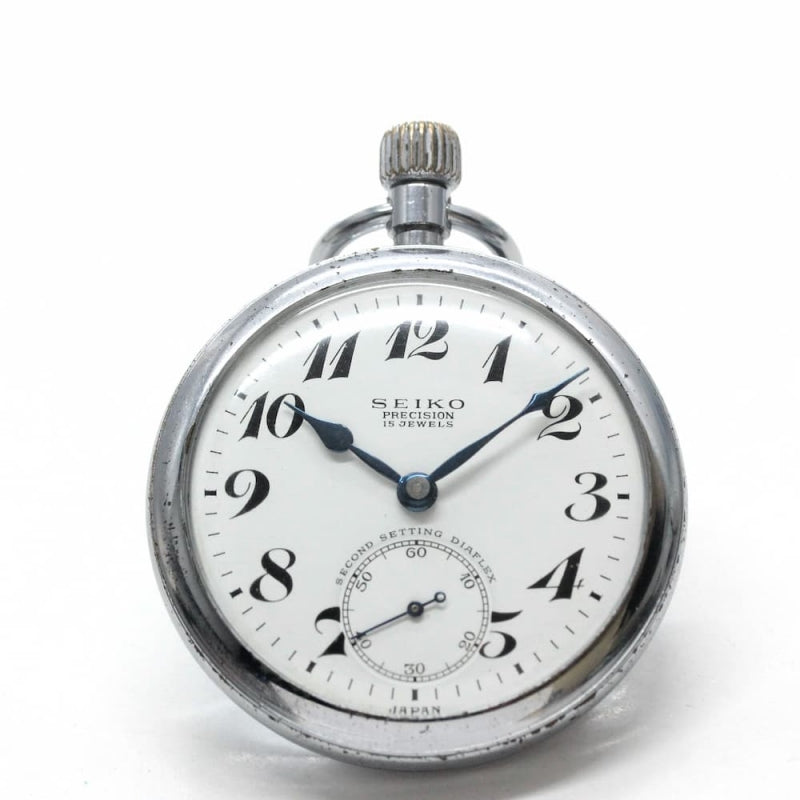昭和41年の19セイコー鉄道時計/15石/秒針止め機能/絶版時計/19seiko-1083