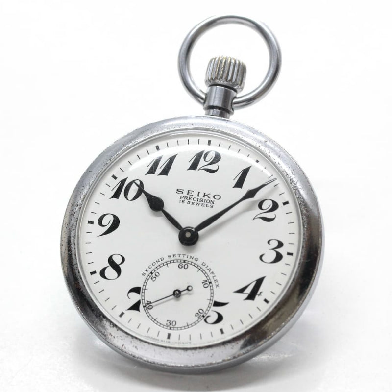 昭和43年の19セイコー鉄道時計/15石/秒針止め機能/絶版時計/19seiko-1086