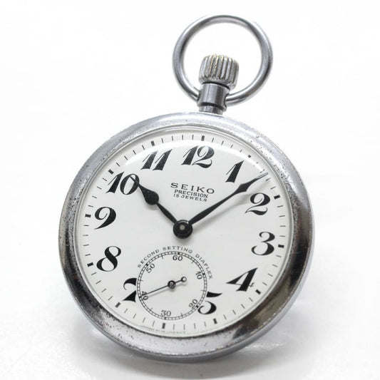 昭和43年の19セイコー鉄道時計/15石/秒針止め機能/絶版時計/19seiko-1086