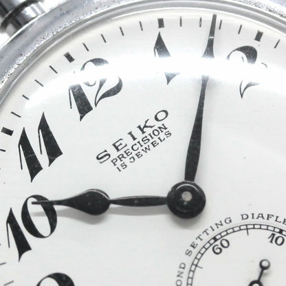 昭和43年の19セイコー鉄道時計/15石/秒針止め機能/絶版時計/19seiko-1086