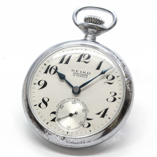昭和36年の19セイコー鉄道時計/15石/秒針止め機能/絶版時計/19seiko-1088