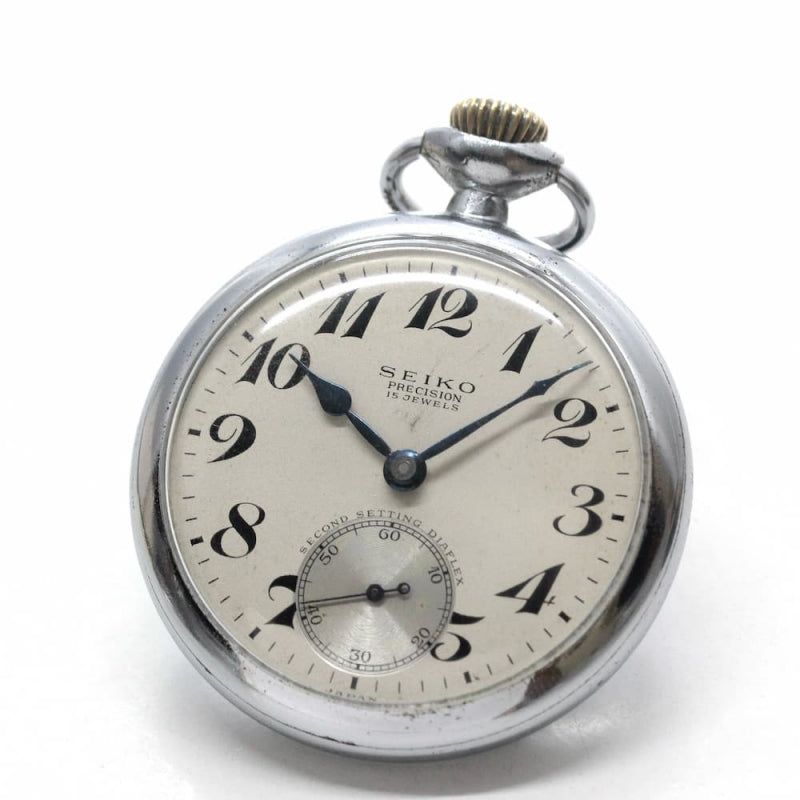 昭和34年の19セイコー鉄道時計カスタム/15石/秒針止め機能/絶版時計/19seiko-1089