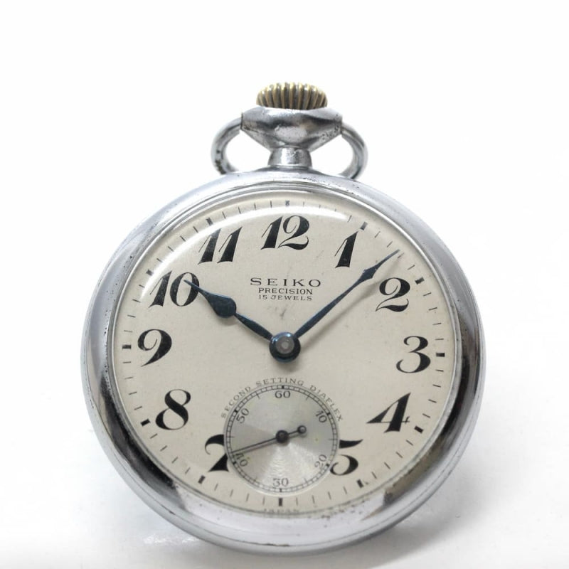 昭和34年の19セイコー鉄道時計カスタム/15石/秒針止め機能/絶版時計/19seiko-1089
