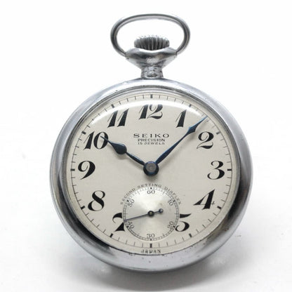 昭和36年の19セイコー鉄道時計/15石/秒針止め機能/絶版時計/19seiko-1090