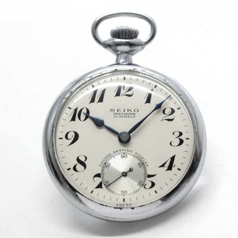 昭和35年の19セイコー鉄道時計/15石/秒針止め機能/絶版時計/19seiko-1096