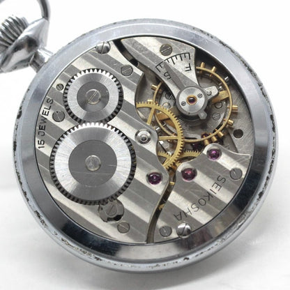 昭和35年の19セイコー鉄道時計/15石/秒針止め機能/絶版時計/19seiko-1096