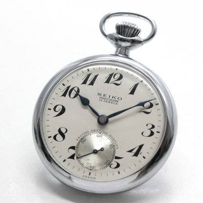 昭和37年の19セイコー鉄道時計/15石/秒針止め機能/絶版時計/19seiko-1098