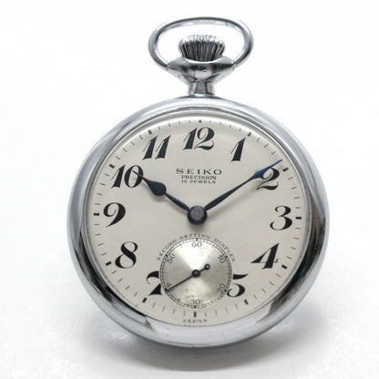 昭和37年の19セイコー鉄道時計/15石/秒針止め機能/絶版時計/19seiko-1098
