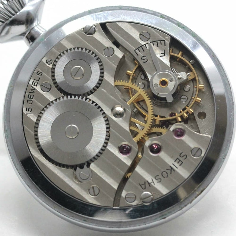 昭和37年の19セイコー鉄道時計/15石/秒針止め機能/絶版時計/19seiko-1098