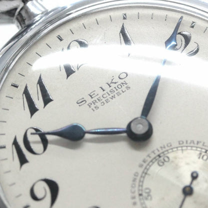 昭和37年の19セイコー鉄道時計/15石/秒針止め機能/絶版時計/19seiko-1098