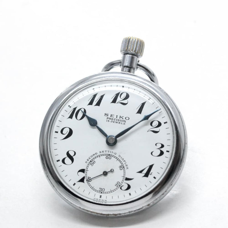 昭和41年の19セイコー鉄道時計/15石/秒針止め機能/絶版時計/19seiko-1099