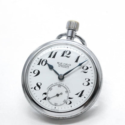 昭和41年の19セイコー鉄道時計/15石/秒針止め機能/絶版時計/19seiko-1099