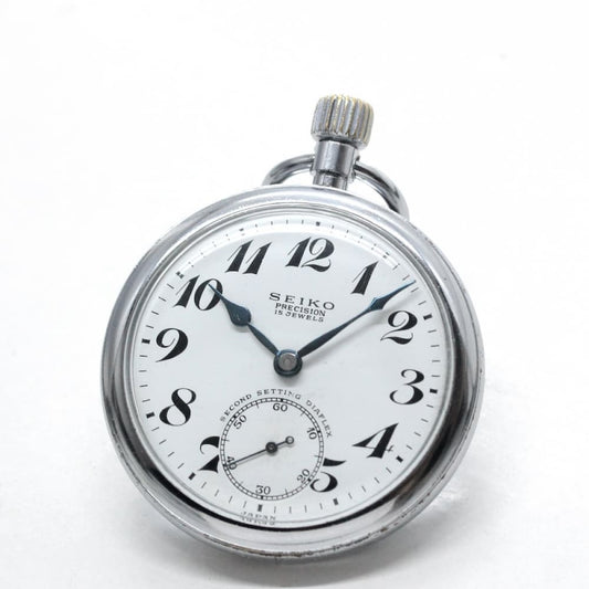 昭和41年の19セイコー鉄道時計/15石/秒針止め機能/絶版時計/19seiko-1099