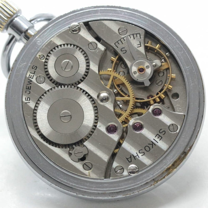 昭和41年の19セイコー鉄道時計/15石/秒針止め機能/絶版時計/19seiko-1099