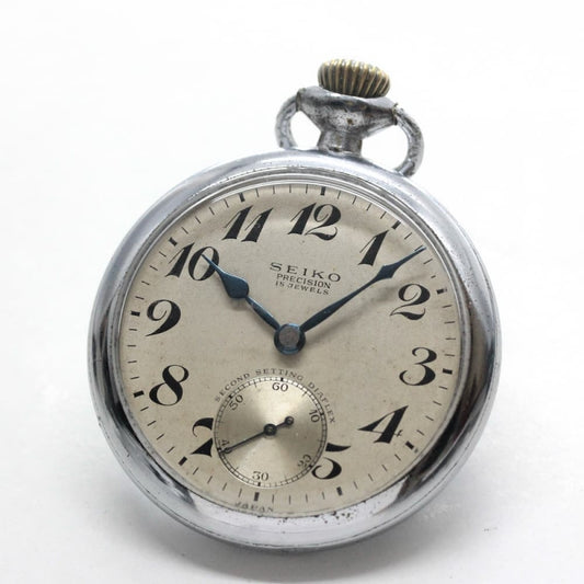 昭和35年の19セイコー鉄道時計/15石/秒針止め機能/絶版時計/19seiko-1103