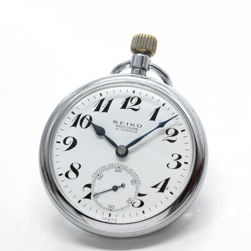 昭和38年の19セイコー鉄道時計/15石/秒針止め機能/絶版時計/19seiko-1104